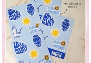 MINI PLANCHA DE STICKERS - EDICIÓN MUNDIAL - 11x9 cm